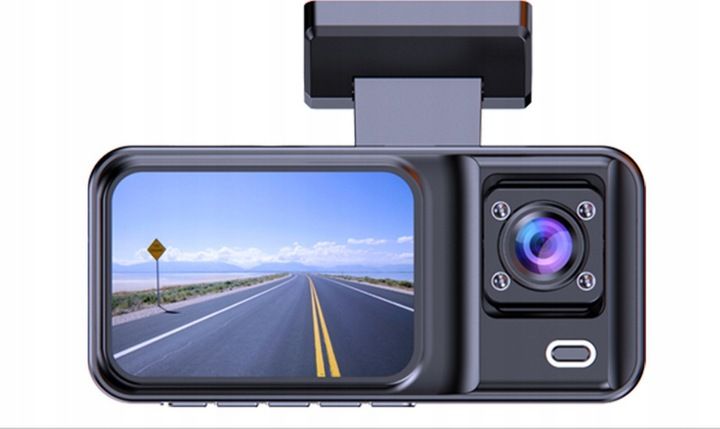 WideoRejestrator 3 Kamery z Kamerą cofania G-sensor Wstrząsy menu PL zdjęcie 2