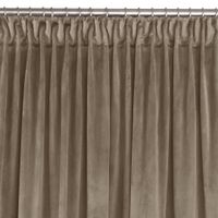 Zasłona VILA velvetowa na taśmie smok 200x225 beżowa wzór 1 Homede