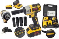 KLUCZ UDAROWY AKUMULATOROWY BEZSZCZOTKOWY DO KÓŁ 21V 1/2'' 2xAKU