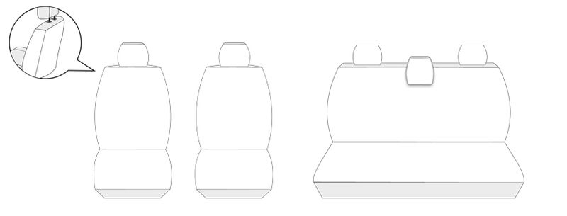 Dacia Logan 2004-2012 Pokrowce fotele szyte na miarę zdjęcie 6