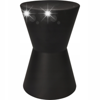 STOLIK BOCZNY METALOWY DIABOLO Ø 29 CM WYSOKOŚĆ 45 CM CZARNY