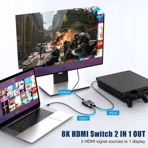 HDMI Switcher Splitter 8K – przełącznik dwukierunkowy HDMI 2.1 240Hz na Arena.pl