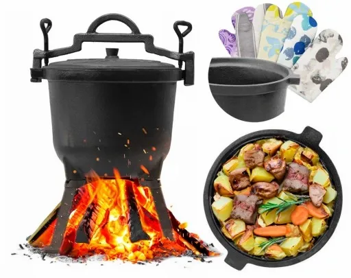 KOCIOŁEK ŻELIWNY MEYERHOFF 4L+RĘKAWICA zdjęcie 1