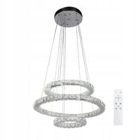 Lampa wisząca LED ATENA III ring 20/40/60 kryształowa koła 75W Wobako