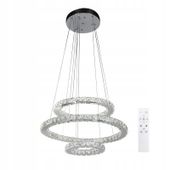 Lampa wisząca LED ATENA III ring 20/40/60 kryształowa koła 75W Wobako