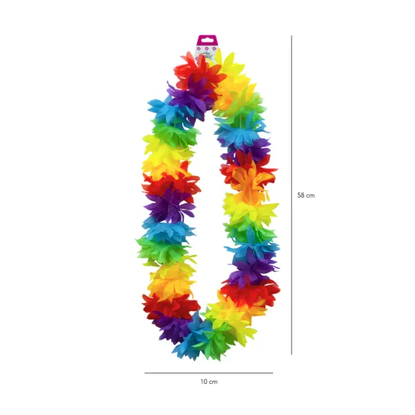Naszyjnik hawajski kolorowy 100cm zdjęcie 4