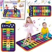 OGROMNA MATA MUZYCZNA DO TAŃCZENIA EDUKACYJNA INTERAKTYWNA GRA 140 X 70 CM