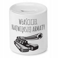 Skarbonka Śmieszna Zabawna Właściciel Armaty Z Nadrukiem Ze Zdjęciem