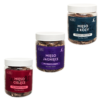 Liofilizowane mięso kozie, mięso cielęce, mięso jagnięce dla psa i kota