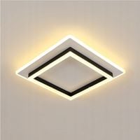 LAMPA SUFITOWA PLAFON LED BIAŁY+CZARNY KWADRAT NOWOCZESNY SALONU 41W 3000K