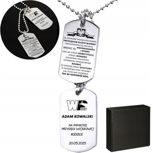 PODWÓJNY NIEŚMIERTELNIK grawer PRZYSIĘGI WOJSKOWEJ PREZENT dla ŻOŁNIERZA na Arena.pl