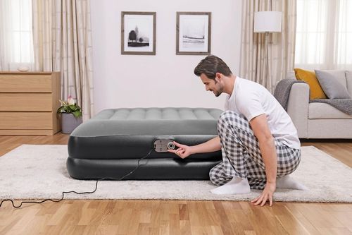 Dmuchany Dwuosobowy Łóżko do Spania z Pompką automatyczną Bestway 203x152cm na Arena.pl