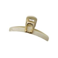 Spinka Do Włosów, Klamra Biała Ze Złotą Ozdobą 11Cm Sp304B