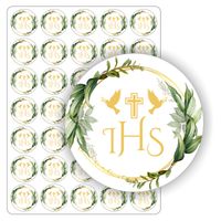 ETYKIETY PIERWSZA KOMUNIA ŚWIĘTA upominki podziękowania prezenty 4cm