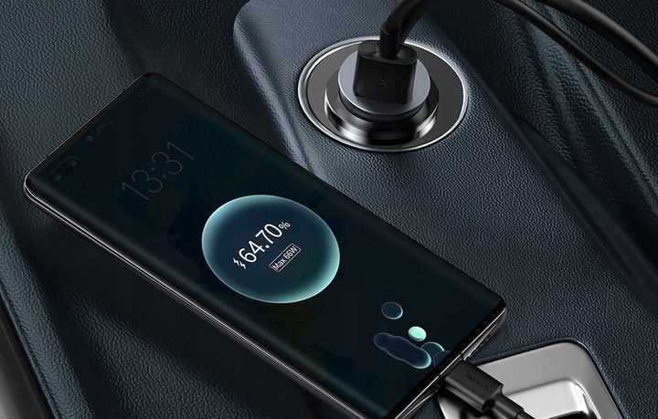 Ładowarka samochodowa Baseus Share Together 2x USB, 2x USB-C, 120W zdjęcie 10