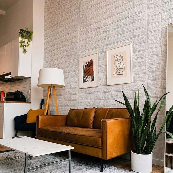 PANELE ŚCIENNE DO KUCHNI CEGŁA SAMOPRZYLEPNA ZESTAW 10 SZTUK ŁATWY MONTAŻ zdjęcie 7