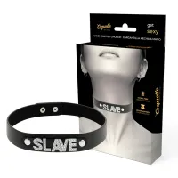 coquette chic desire choker wegański skorzany regulowany czarny one size