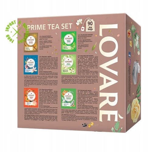 Zestaw zielonych Herbat Lovare PRIME Tea idealny prezent 6 smaków 90 tor. na Arena.pl