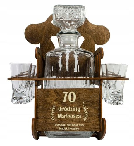 FOTEL BUJANY KARAFKA KIELISZKI PREZENT NA URODZINY DLA EMERYTA na Arena.pl