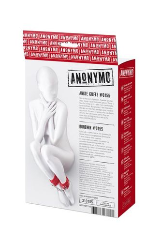 anonymo handcuffs, pu leather, red, 27 cm na Arena.pl