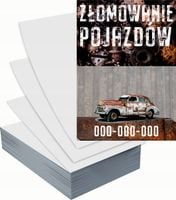 Ulotki A6 reklamowe firmowe 100szt projekt w cenie ZŁOMOWANIE POJAZDÓW