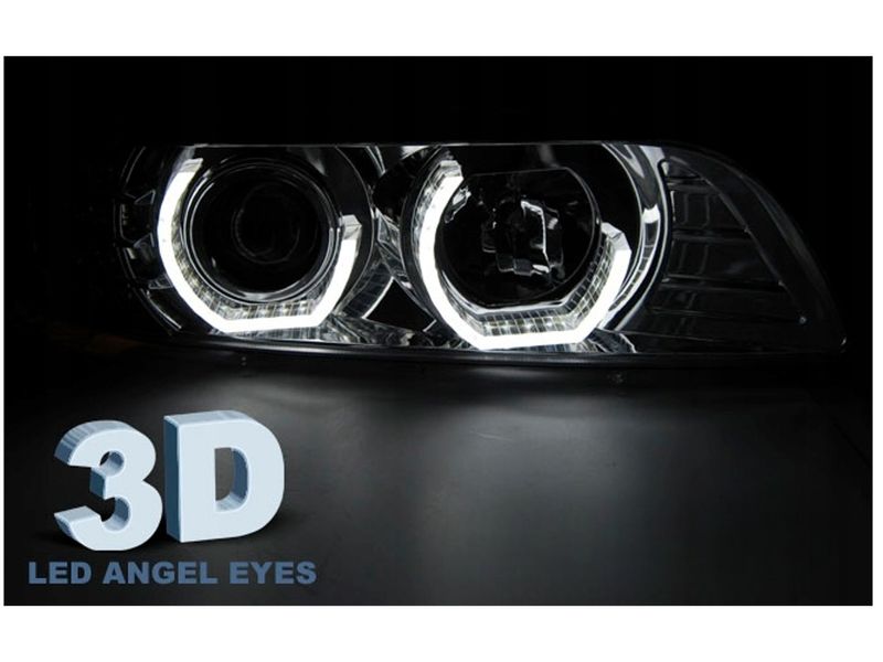 LAMPY REFLEKTORY DO BMW E39 OD 1995 DO 2003 Roku DAYLIGHT CHROME zdjęcie 6