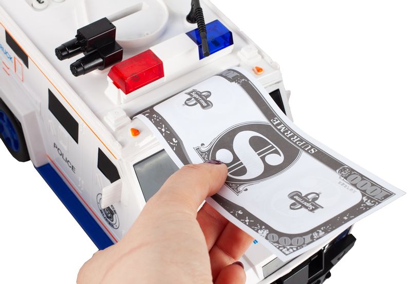 Skarbonka Sejf Dla Dzieci Na Kod Szyfr Samochód Policja Auto zdjęcie 12