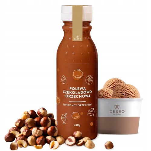 Polewa czekoladowo-orzechowa 40% orzechów 330g DESEO polewa czekoladowa na Arena.pl
