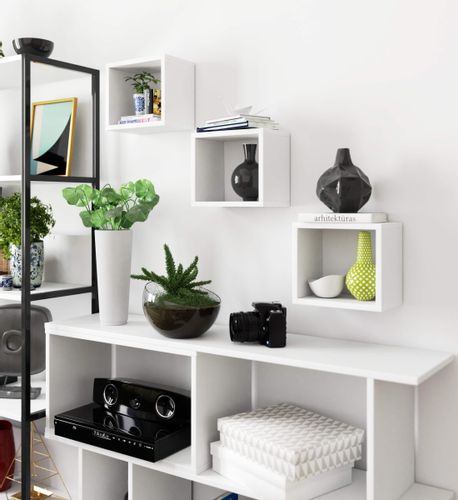 Półka ścienna K 25x25 cm komplet 3 szt. biała na Arena.pl