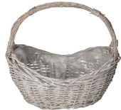 KOSZ WIKLINOWY SZARY DUŻY GRUBA WIKLINA 53X37CM XXXL