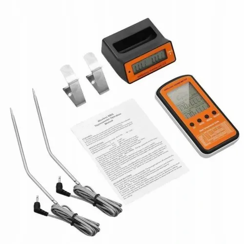 TERMOMETR DO WĘDZARNI MIĘS BEZPRZEWODOWY 2 SONDY na Arena.pl