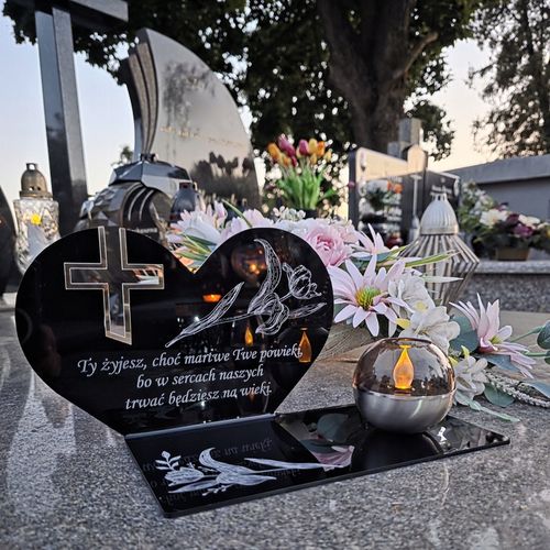SOLARNY ZNICZ Led Statuetka NA CMENTARZ GRÓB DUŻA Lampka Led z Grawerem na Arena.pl