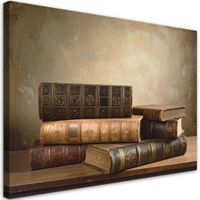 Obraz do salonu kancelarii biura, Stare książki 100x70
