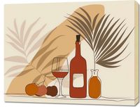 Obraz 90x70cm Winko przy Palmach