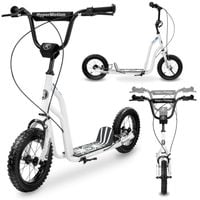 Hulajnoga HyperMotion z pompowanymi kołami 30 cm biała składana dla dzieci