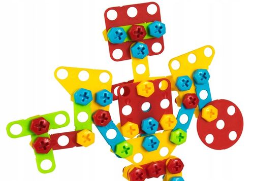 KREATYWNE PUZZLE KLOCKI KONSTRUKCYJNE 3D WKRĘTARKA WALIZKA 237 elem. na Arena.pl