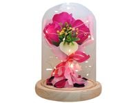 Wieczna róża w szkle podziękowania dla rodziców