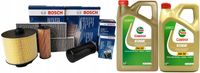 BOSCH ZESTAW FILTRÓW OLEJ CASTROL 5W30 9L AUDI A6 C6 04- 3.0 TDI BMK 225KM