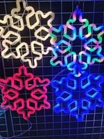 ŚNIEŻYNKA NEON LED NIEBIESKI OZDOBA Świąteczna GWIAZDA 261-8B