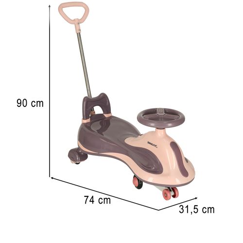 Jeździk Grawitacyjny Skuter z Rączką Pchacz Pojazd dla Dzieci LED 100 Kg na Arena.pl