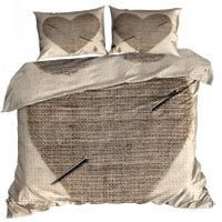 Pościel 3D bawełna satyna 200x220cm UTKANE SERCE