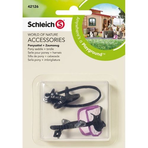 Schleich Siodło dla kuca + uzda na Arena.pl