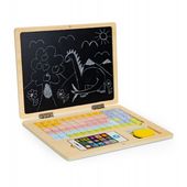 LAPTOP EDUKACYJNY ECOTOYS DREWNIANY MAGNETYCZNY ZABAWKA 2W1