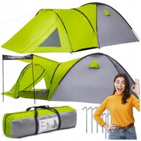 NAMIOT TURYSTYCZNY KEMPINGOWY 4-OSOBOWY RODZINNY Z DASZKIEM I PRZEDSIONKIEM