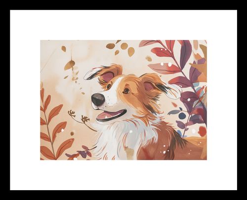 Plakat 18x13cm Collie Jesienną Porą na Arena.pl