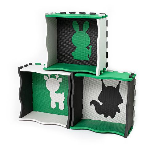 Mata Piankowa Edukacyjna Puzzle Dla Dzieci 114X114 Gruba Zielona na Arena.pl