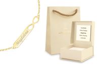 ZŁOTA BRANSOLETKA NIESKOŃCZONOŚĆ GRAWER 333