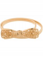 Pasek damski sprężynka kokardka ażurowa kolor złoty