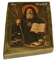 Ikona święty Benedykt patron europejskiej cywilizacji