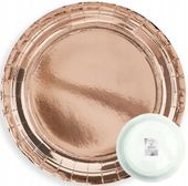 Talerzyki na imprezę Urodzinową Złoto Rose Gold 7cali 6szt Jednorazowe